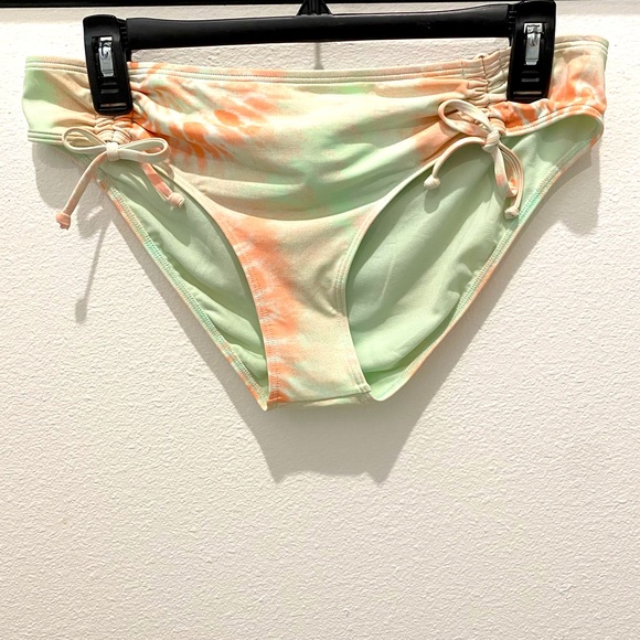 Roxy Juniors Nautilus Peach Tie Dye Hipster Bikini Bottoms - L - Picture 3 of 10